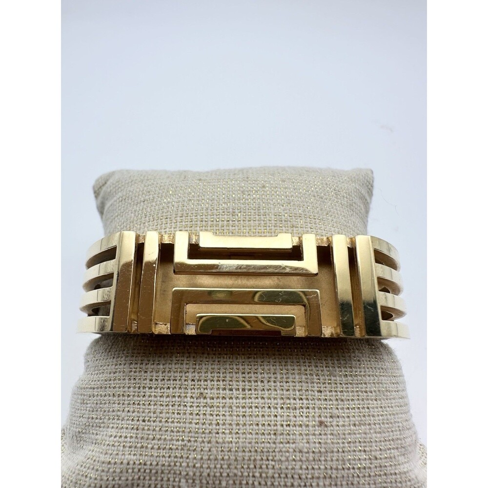 Tori Burch Fitbit Hinged Bracelet Gold Tone